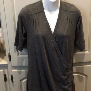 Lucy faux wrap shirt